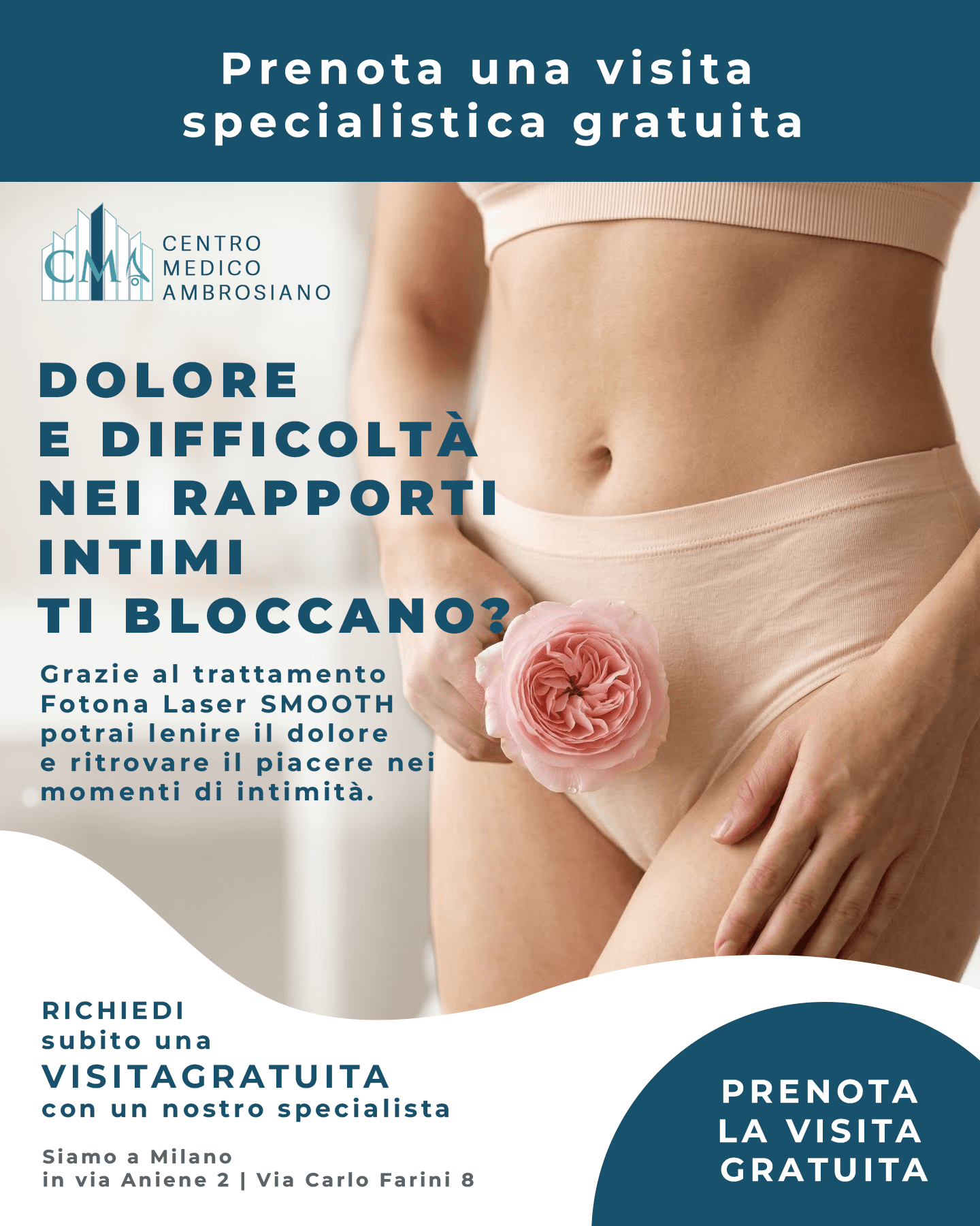Creatività Centro Medico Ambrosiano per dolore e difficoltà nei rapporti intimi